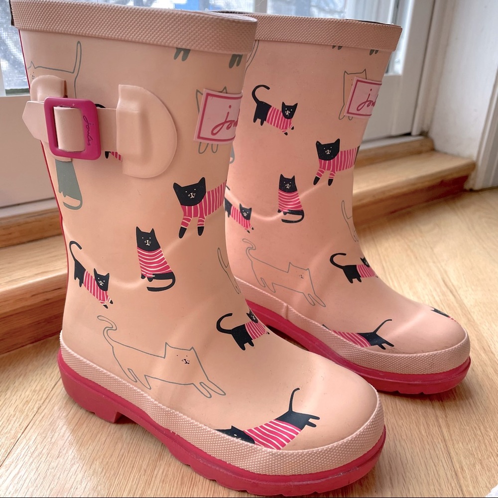 Joules Girls Rain boots Cat print 🐈